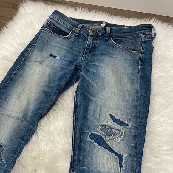Rag & Bone Woman’s The Dre distressed skinny Jean size 26 - Picture 3 of 13